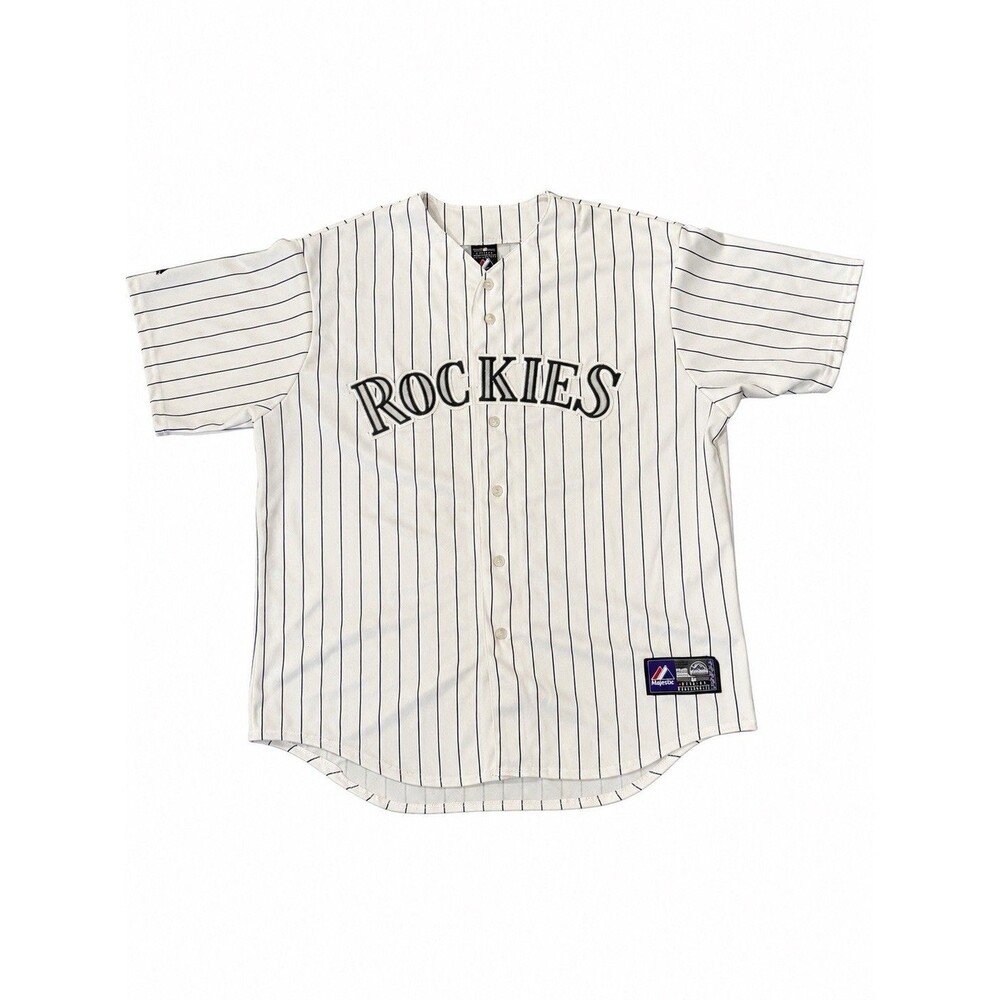 Vintage Vtg Michael Cuddyer Majestic Colorado Rockies Men’s Home White Jersey